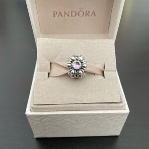 Pandora Amethyst Birthday Blooms Charm